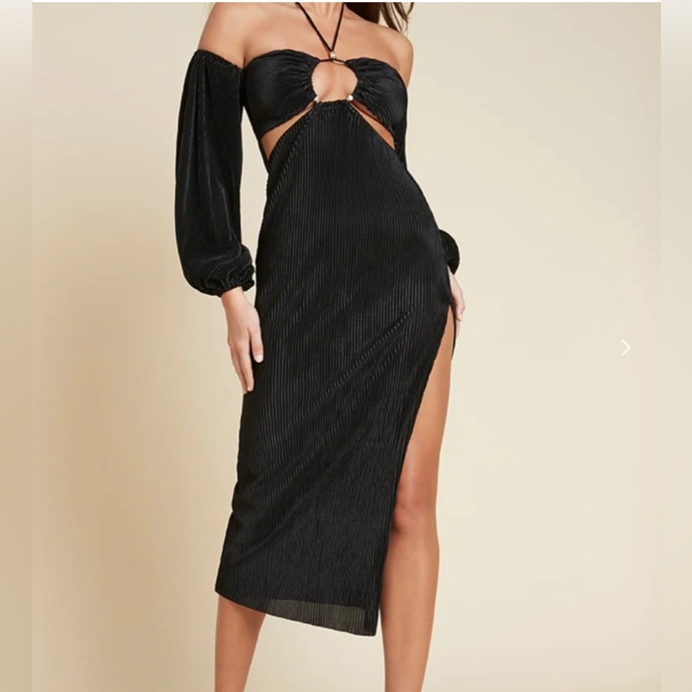 Elegant Black Long Sleeve Dress